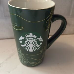 Starbucks’s 2020 Christmas tall coffee tea mug tree ceramic green swirl holiday